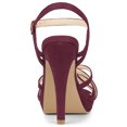 thumbnail image 4 of BLISSFUL STEP Sandales à Talons Aiguilles à Brides, Plateforme, Slingback pour Femmes, 4 of 7