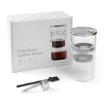 300ml10.15oz Cold Brew Coffee Maker for Tea and Coffee Extraction Borosilicate Glass Dripper Iced Coffee Brewer Maker with Cleaning Brush Spoon for Home Office Travel
