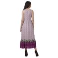 thumbnail image 4 of Moomaya Robe Imprimée Femme Fête Mariage Tenue de Fête Col Licou Robe Maxi en Rayonne, 4 of 4