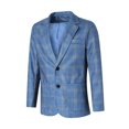 thumbnail image 3 of Faithtur Men's Blazer Plaid/Plain Color Lapel Long Sleeve Button Suit Coat, 3 of 8