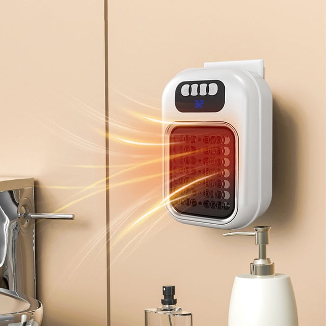 RKSTN space heater Mini Heater Small Household Heater Heater Portable Wall Mounted Hot Fan Silent Office