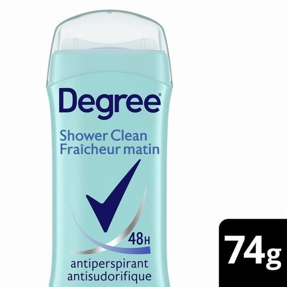 Degree Antiperspirant Stick, Shower Clean, 48-Hour Sweat & odour Protection Antiperspirant for Women, 74g