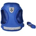 thumbnail image 2 of Dog Harness and Lead Set, Soft Mesh Padded Harness for Puppies and Cats, Reflective, Adjustable, Breathable Chest Harness for Walking, Running, Training （Blue,XS）, 2 of 7