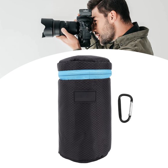 Camera Lens Bag, Thick Protective Zipper Camera Lens Pouch for DSLR Camera, Waterproof Camera Lens Case