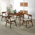 thumbnail image 1 of WestinTrends Muskoka Adirondack 63" Inch Mid Century Modern Solid Walnut Wood Dining Room Table for Kitchen, Walnut, 1 of 2