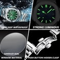 thumbnail image 4 of POEDAGAR Montres-Bracelets d'Affaires Étanches Lumineuses Date Acier Inoxydable Quartz Carré Montre Homme, 4 of 11
