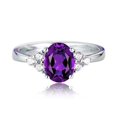thumbnail image 2 of Riforla Women's Retro Fashion Jewelry Diamond Ring Opening Ring Rings Purple, 2 of 7