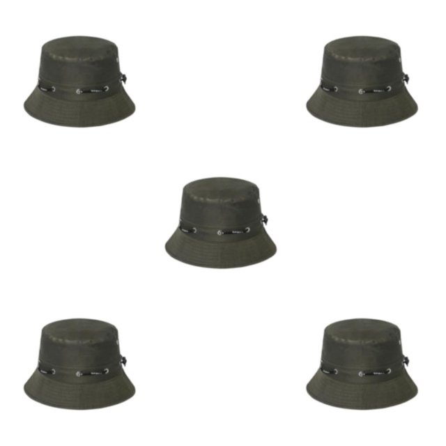 Thinsony Polyester Breathable Fisherman Cap For Sun Protection And Comfort Sunscreen Fisherman Cap Hat Summer Olive 58cm 5Set