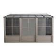 thumbnail image 4 of Gazebo Penguin Florence 8 pi x 12 pi Toit en Polycarbonate Solarium Mural - Sable, 4 of 11