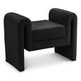 thumbnail image 1 of Meridian Furniture Stylus Black Velvet Bench, 1 of 7
