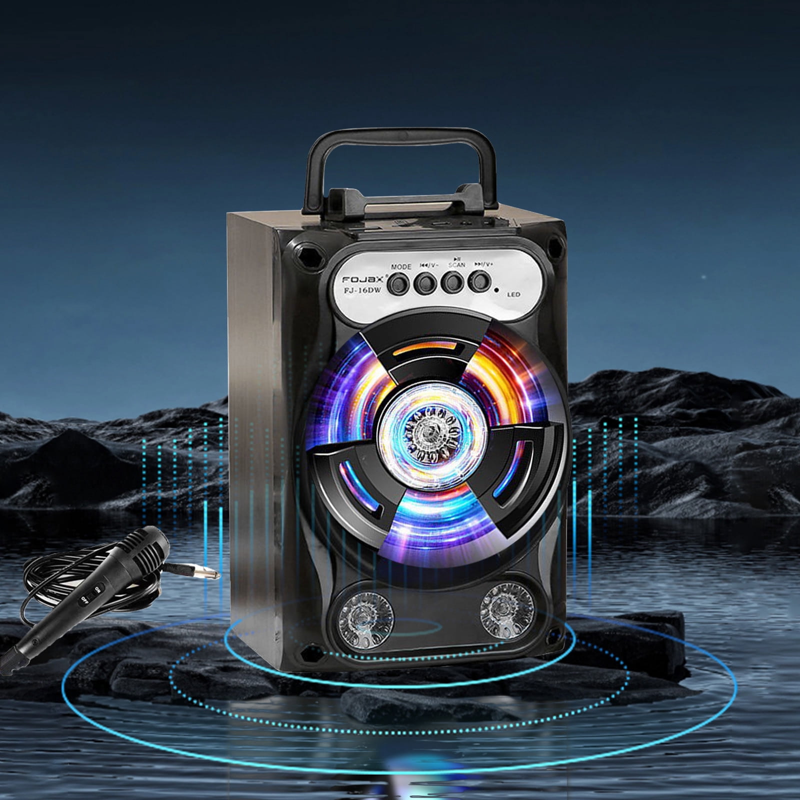 Dvkptbk Bluetooth Speaker, Portable Wireless Bluetooth 5.0 Speaker, Stereo Sound, Bass, IPX5 Water resistants, loudPortable Bluetooth Speaker (Blue)