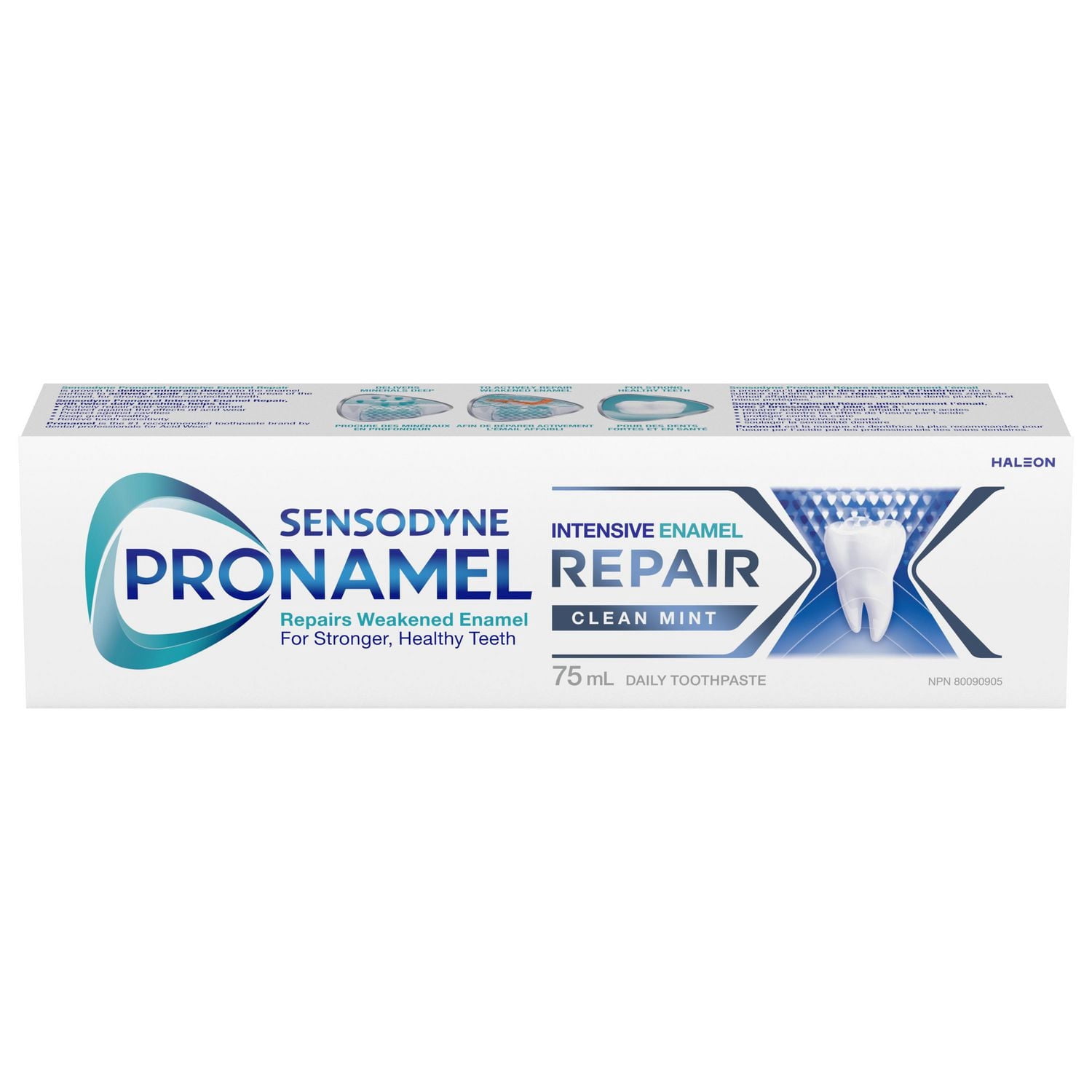 Sensodyne Pronamel Toothpaste for Enamel Care, Intensive Tooth Enamel Repair, Daily Fluoride Toothpaste, Clean Mint, 75ml