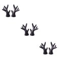 thumbnail image 3 of mmirethe 2pcs Easy To Install Antlers Sticker To Decorate Christmas Car Cute Waterproof black small 3Set, 3 of 6