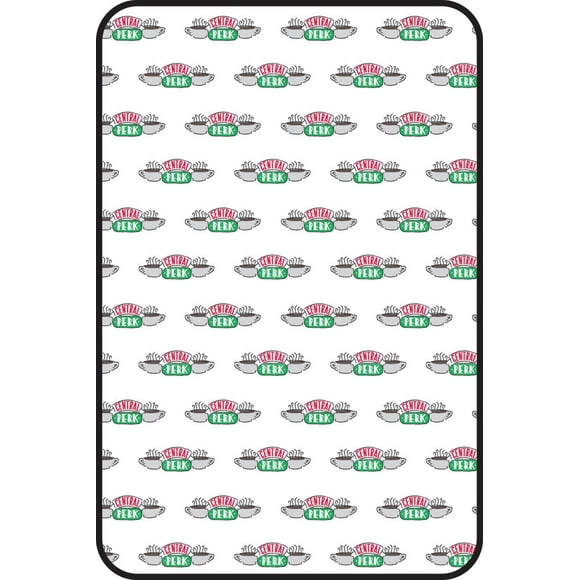 Friends 'Central Perk' Logo Plush Throw. 50" x 70"
