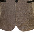 thumbnail image 4 of UVEASISHA Veste de Souper pour Homme Formelle de Performance Smoking Coupe Ajustée un Bouton Élégante Fête Bal Veste de Complet Mode Col Contrastant Blazers de Fête Rentrée des Classes Ventes Prime,Or,S, 4 of 8