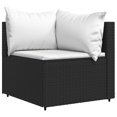 thumbnail image 2 of vidaXL 3 Piece Garden Lounge Set with Cushions Black Poly Rattan, 2 of 5