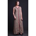 thumbnail image 3 of Bimba Floral Printed Front Slit Sleeveless Summer Spring Women Maxi PartyDress-Medium, 3 of 5