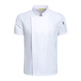 thumbnail image 3 of lionlar Chef Coat Short Sleeve chef Jacket for Restaurant Bakery White White XL, 3 of 7