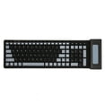 thumbnail image 2 of Foldable Silicone Keyboard, 107 Keys USB  Rollup Keyboard, Waterproof, Dust Proof and Crumb Proof Soft Touch Keyboard, Silent and Portable for PC, Notebook, Laptop, 2 of 7