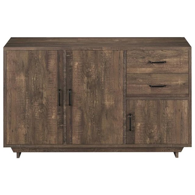 Bowery Hill Buffet Rustique en Bois à Deux Tiroirs en Chêne Récupéré