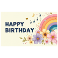 thumbnail image 2 of Colorful Flower Themed Happy Birthday Banner Background Party Decorations Backdrop for Birthday Party Photography Props Decor Happy Events, 2 of 4