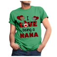 thumbnail image 4 of Hauts d'Été Grande Taille pour Femmes Chic Grande Taille Manches Courtes Imprimé 3D Amour Col Rond Hauts Tee T-Shirt Blouse Col en V T-Shirt Femmes en Liquidation, 4 of 6