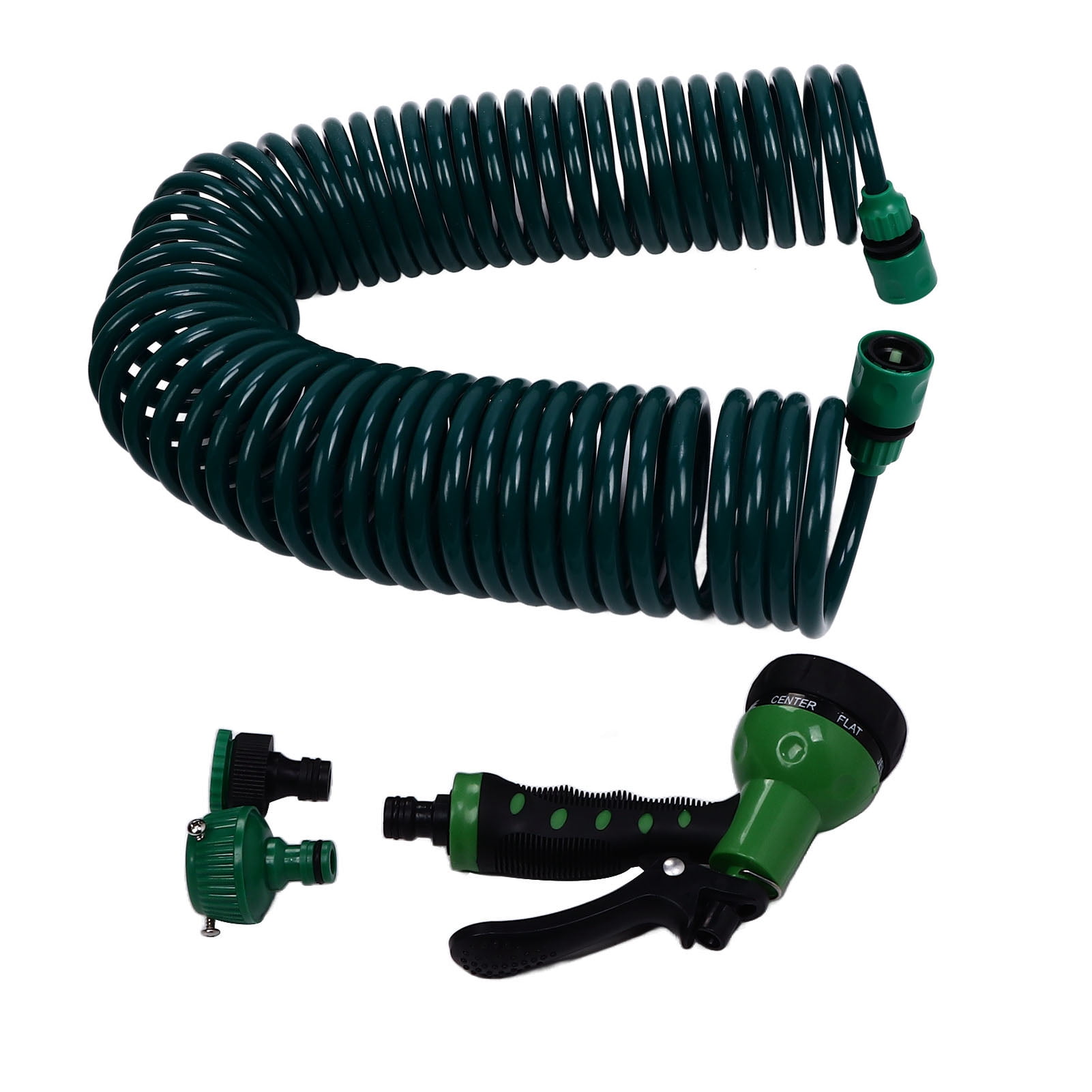 Coil Garden Water Hose, Easy Connection 15m/49.2ft Car Wash Spring Hose   Multipurpose Easy To Store  For Lawns