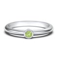 thumbnail image 1 of Classic Bezel Set Birthstone Ring - Peridot (August), 1 of 4