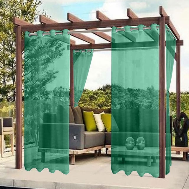 cpengpj Rideau de Pluie en Polyester Perforé et Imperméable pour Fenêtres Extérieures, Installation à une Cordelette, Durable et Résistant à la Pluie, Offert en 7 Couleurs