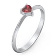 thumbnail image 3 of Heart Birthstone Ring - Garnet (January), 3 of 6