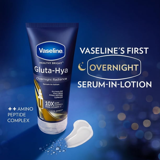 Vaseline GLUTA-HYA 330㎖×8本セット Vaseline Gluta-Hya Overnight Radiance, Serum-In-Lotion, Boosted