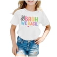 thumbnail image 1 of PMVFHDE Hauts Fille Hauts Filles T-Shirts Graphiques pour Fille Hauts Filles T-Shirts Enfants Rentrée des Classes Graphique Manches Courtes Col Rond T-Shirt Lumineux et Confortable pour Garçons et Filles Blanc, 3-4 Ans, 1 of 4