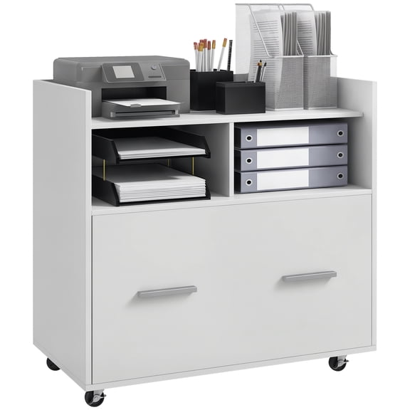 Vinsetto Classeur Mobile avec Barre de Suspension pour Format Lettre A4 Légal