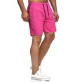 thumbnail image 2 of cllios Mens Shorts Solid Elastic Waist Mid Waist Loose Pockets Drawstring Short Pants, 2 of 4