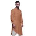 thumbnail image 3 of Atasi Kurta Décontractée Imprimée à Col Mandarin Chemise Ethnique Longue Kurta Asymétrique, 3 of 6