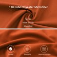 thumbnail image 4 of REGALWOVEN Brushed Microfiber Pillowcase Body Pillow Pillowcase, Standard Rust, 4 of 7