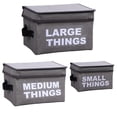 thumbnail image 3 of Bangcool Storage Organizer Bin Collapsible Letter Storage Bin Fabric Basket with Lid, 3 of 10