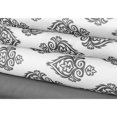 thumbnail image 2 of Safdie & Co. Sheet Set Microfiber 4PC Q Damask Printed Solid Grey, 2 of 2