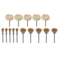 thumbnail image 2 of 15Pcs Brass Wire Wheels Metal Grinding Rotary Tool T Shape Pen Shape Bowl Shape Brushes, 2 of 14