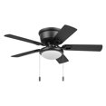 thumbnail image 1 of Honeywell Braystone 42 Inch Indoor LED Ceiling Fan with Pull Chain, Matte Black, 1 of 12