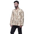 thumbnail image 2 of Atasi Kurta Décontractée Imprimée à Col Chinois Chemise Ethnique Kurta Courte pour Homme Tunique, 2 of 5