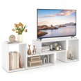 thumbnail image 1 of Costway 2 Pcs Meubles Télé Réglables avec Cubes de Rangement pour Téléviseurs jusqu'à 55 Pouces Armoires Blanc, 1 of 10