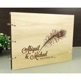 thumbnail image 2 of Personalized Wedding Rustic Guest Book Photo Album Custom Name Engraved Guest Book, 2 of 6