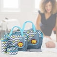 thumbnail image 4 of Diaper Bag Set with Bottle Bag Large Capacity Holdall Tote Bag Shoulder Backpack Gray, 4 of 7