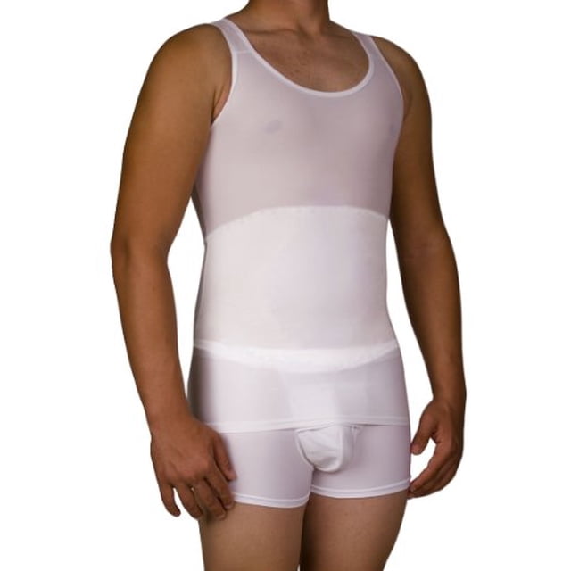 Underworks Mens Firm Classic Compression Body Shirt Small White