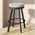 thumbnail image 4 of Amisco Swice 30 in. Swivel Bar Stool - Light Grey Polyester / Black Metal, 4 of 5
