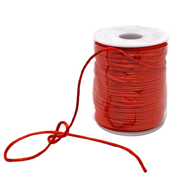 LEEYNEER - 2mm x 100 yards Satin Rattail Cord Shamballa Nylon Macrame Kumihimo string
