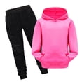 thumbnail image 1 of Hiiyo Boys Casual Active Outfits Solid Color Pullover Hoodie Sweatpants Set, 1 of 3