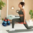 thumbnail image 4 of HolaHatha 5, 10, and 15 Pound Neoprene Dumbbell Weight Set with Storage Rack, 4 of 11