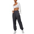 thumbnail image 1 of Innerwin Jogger Pants With Pockets Women Trousers Sports Solid Color Lounge Sweatpants Dark Gray S, 1 of 4